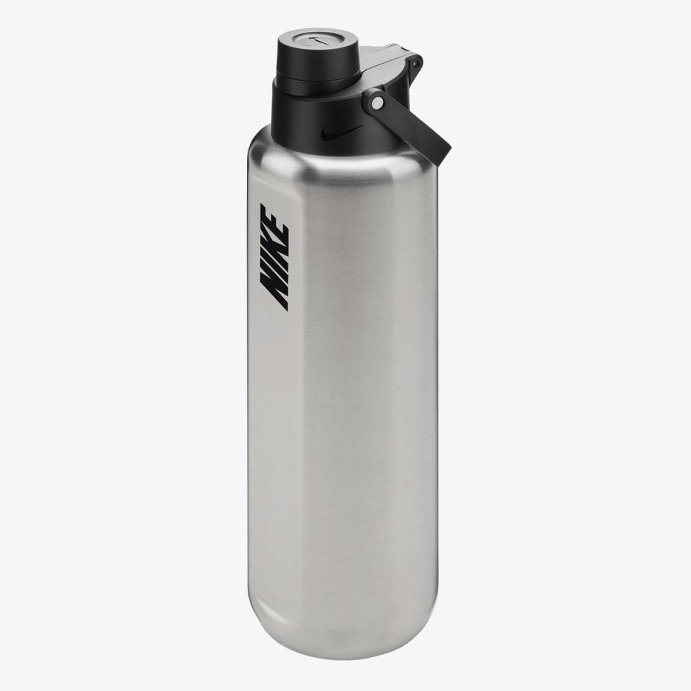 Бутылка NIKE SS RECHARGE CHUG BOTTLE 32 OZ RFSH BRUSHED STAINLESS STEEL/BLACK/BLACK 32OZ N.101.3800.953.32