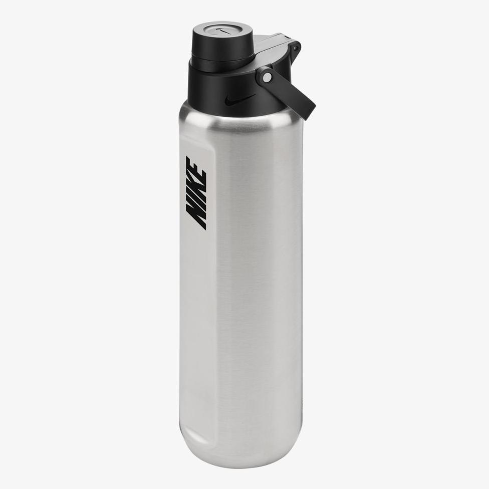 Бутылка NIKE SS RECHARGE CHUG BOTTLE 24 OZ RFSH BRUSHED STAINLESS STEEL/BLACK/BLACK 24OZ N.101.3799.953.24