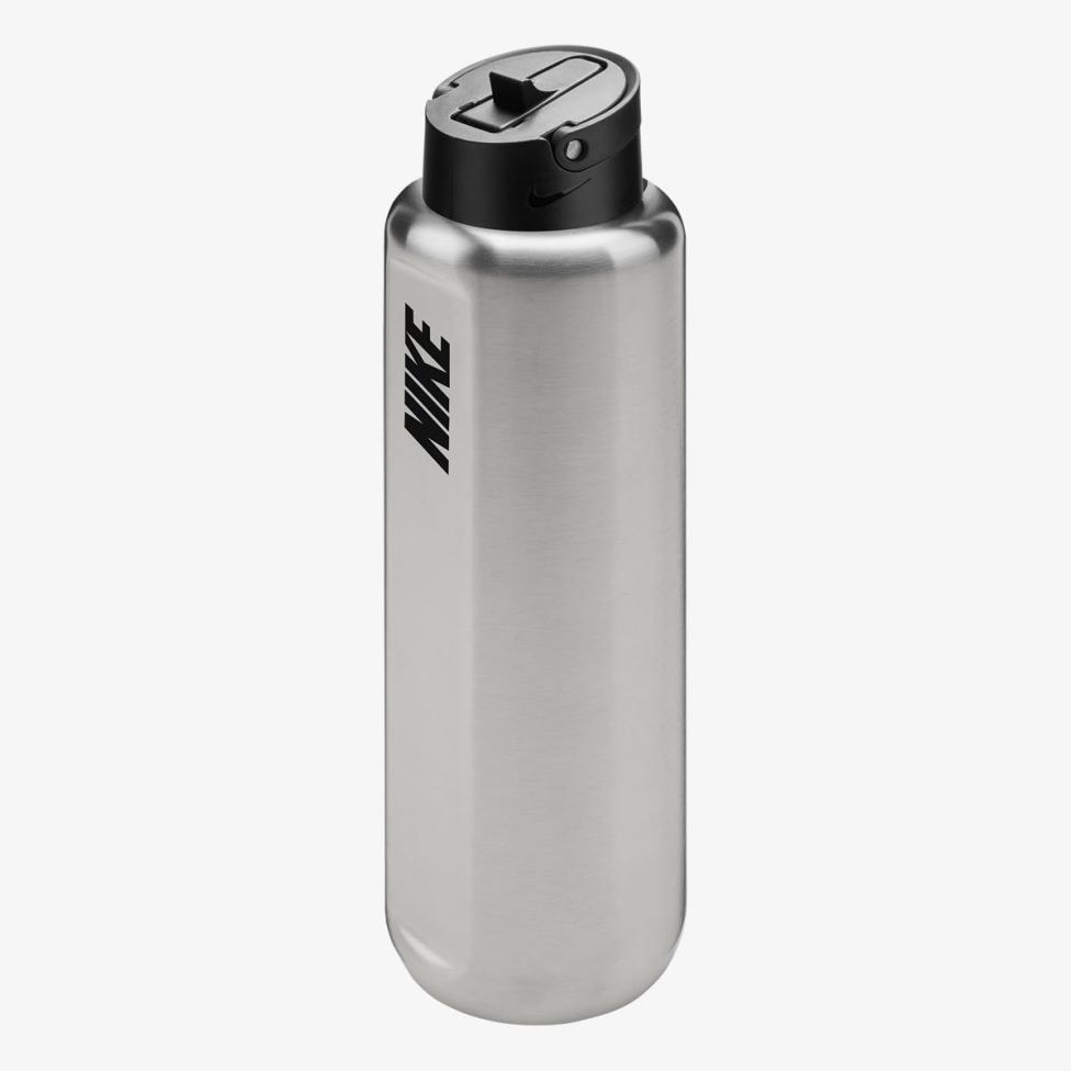 Бутылка NIKE SS RECHARGE STRAW BOTTLE 32 OZ RFSH BRUSHED STAINLESS STEEL/BLACK/BLACK 32OZ N.101.3796.953.32