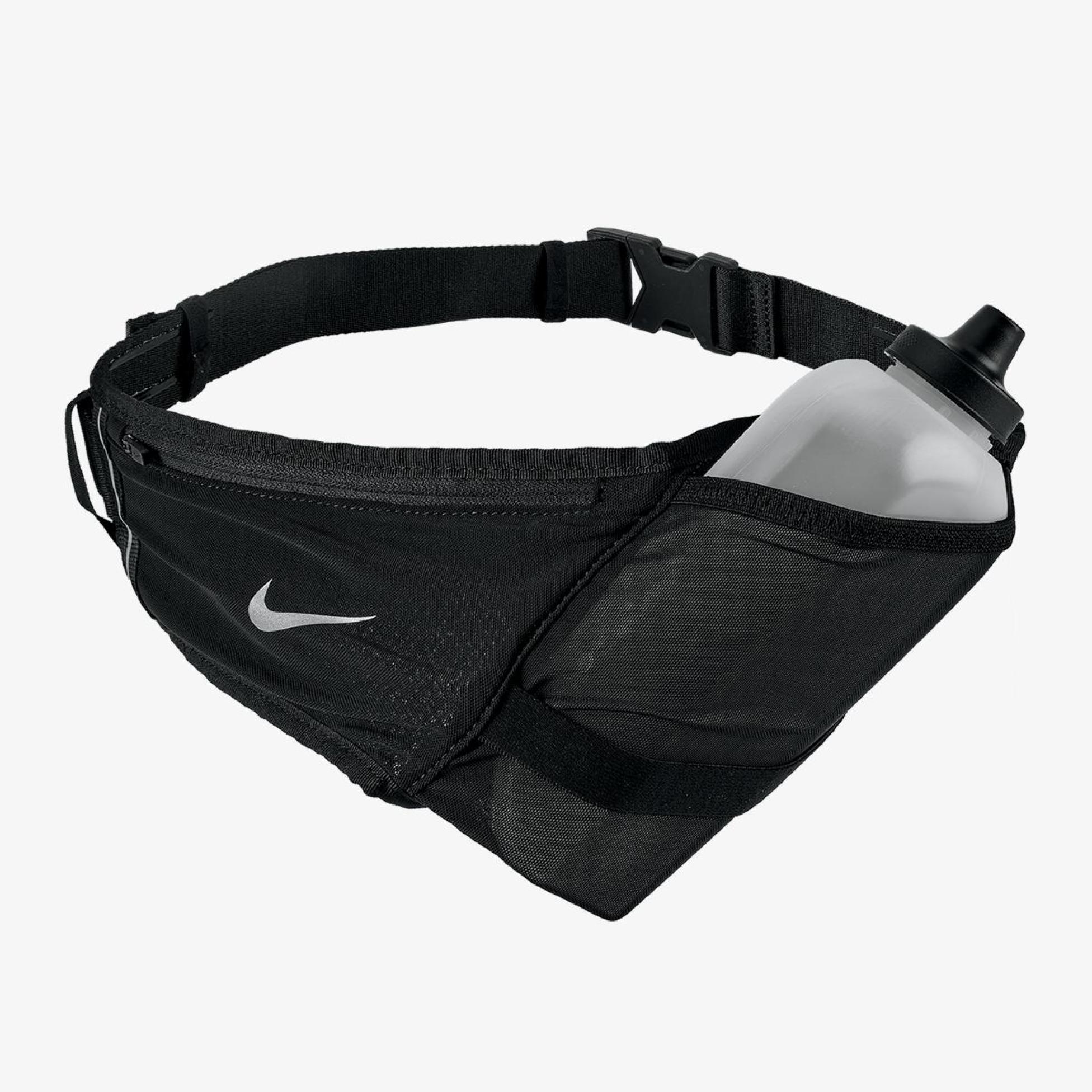 Сумка на пояс с бутылкой NIKE FLEX STRIDE BOTTLE BELT 22 OZ BLACK/BLACK/SILVER OSFM N.100.3443.082.OS