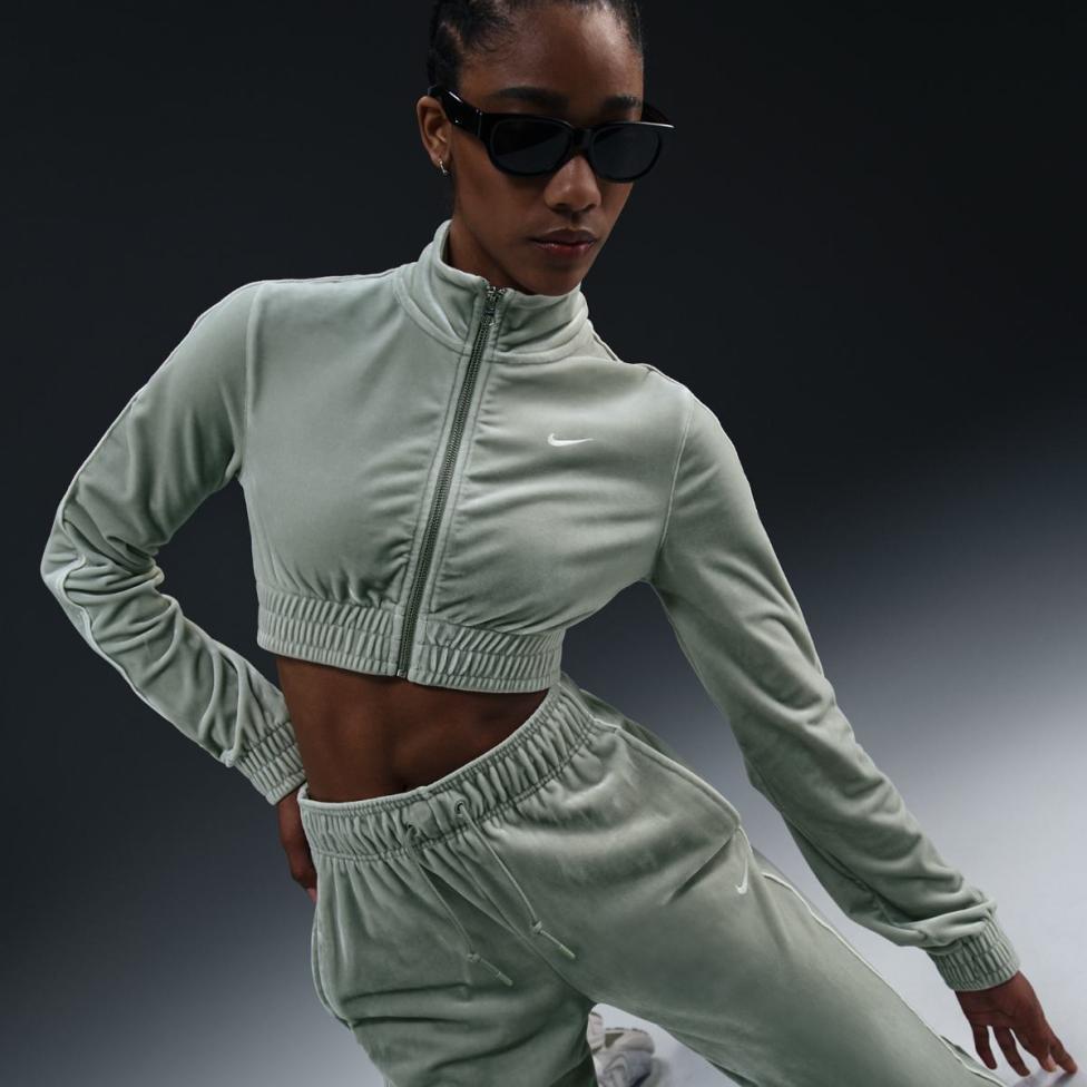 Жіночий світшот NIKE W NSW CLLCTN VELOUR FZ TOP OFL FZ3679-370_image_4